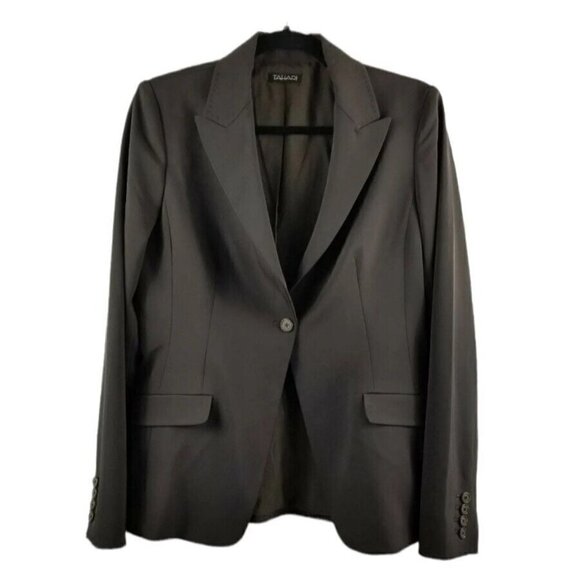 Vintage Size Small TAHARI Blazer Brown Single Breasted 1980's Career Office - Picture 1 of 11